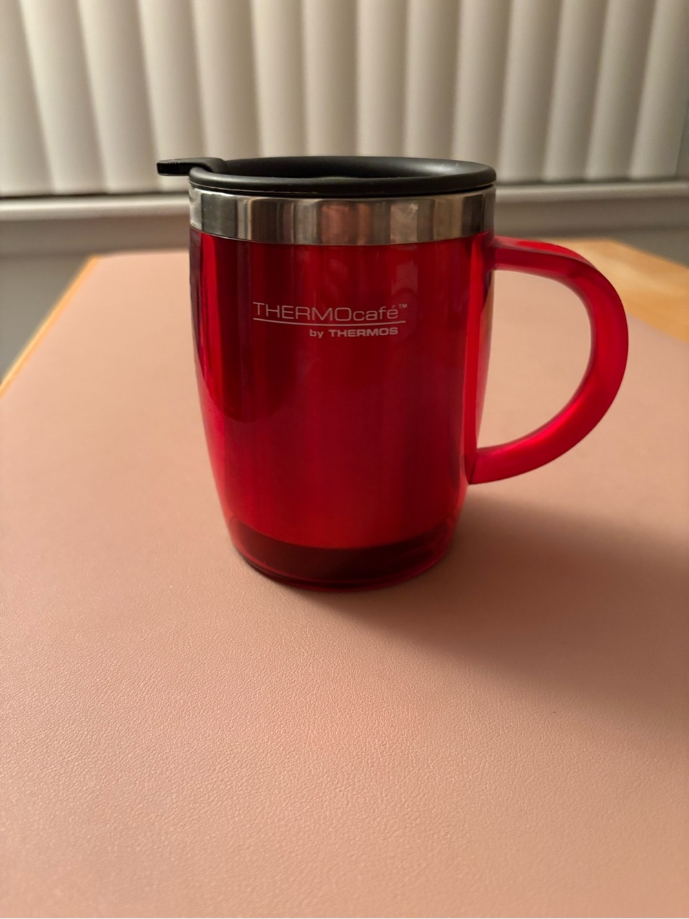 Thermos Red Travel Mug with Black Lid
